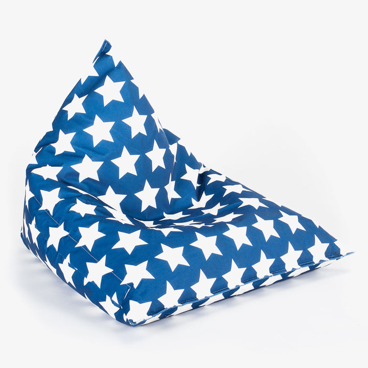 Kinder Sitzsack Gaming - Druck Blau Star 01