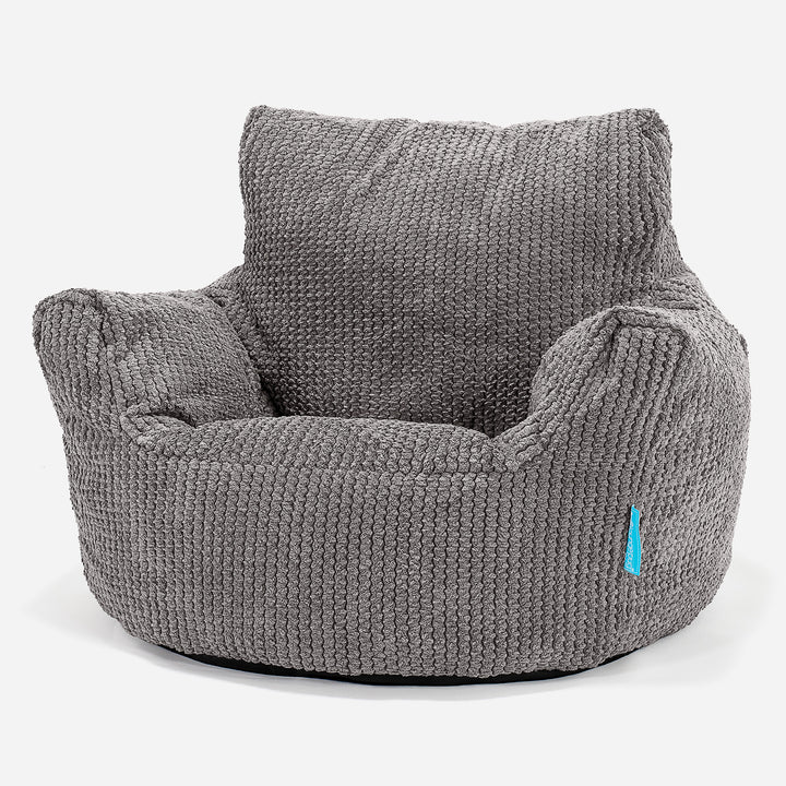 Klein Kindersessel Sitzsack 1-3 jahren - Pom-Pom Anthrazit 01