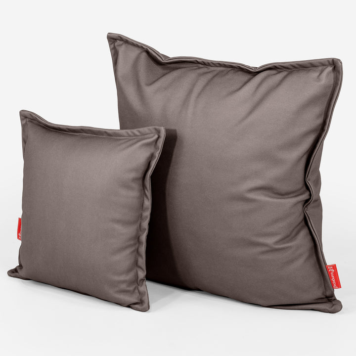 Dekokissen / Sofa Kissenbezug 47 x 47cm - Veganes Leder Schoko 02