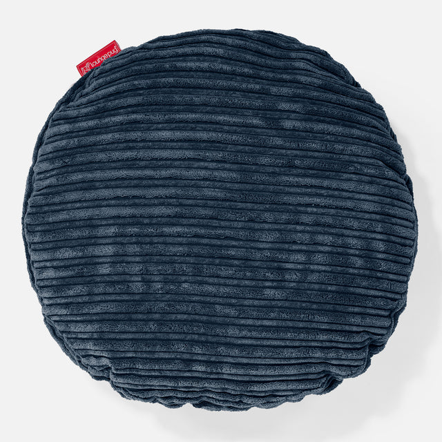 Kissen Rund 50cm - Cord Marineblau 01