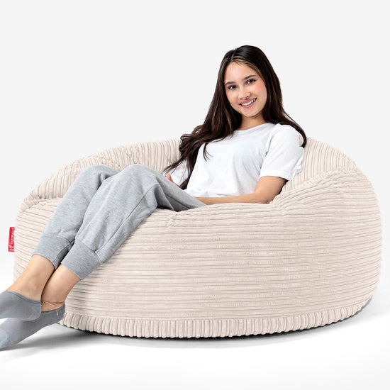 Mammoth Sofa Sitzsack XXL - Cord Elfenbein 04