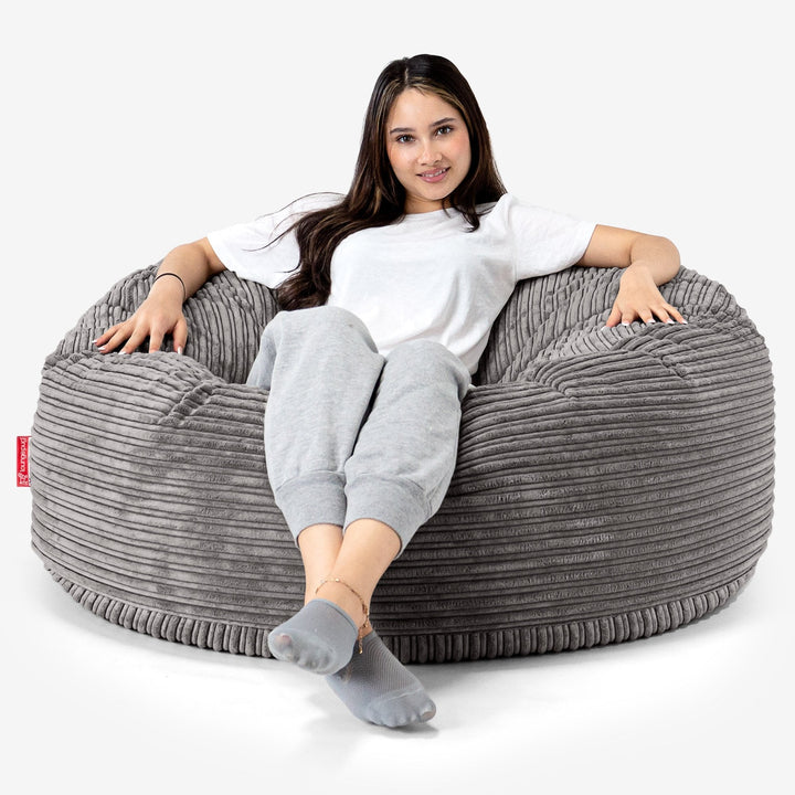 Mammoth Sofa Sitzsack XXL - Cord Schiefergrau 01