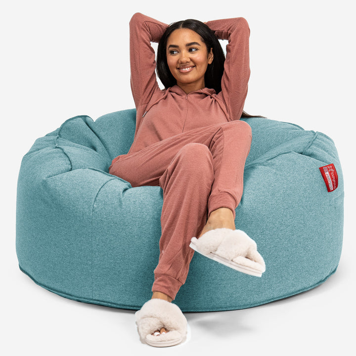 Mammoth Sofa Sitzsack XXL - Interalli Wolle Aqua 01