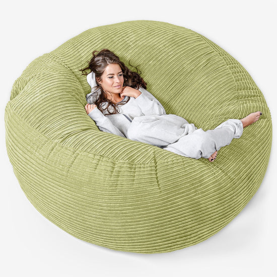 Mega-Mammoth Sofa Sitzsack XXL - Cord Hellgrün 01