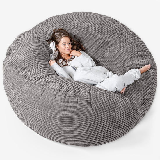 Mega-Mammoth Sofa Sitzsack XXL - Cord Schiefergrau 01