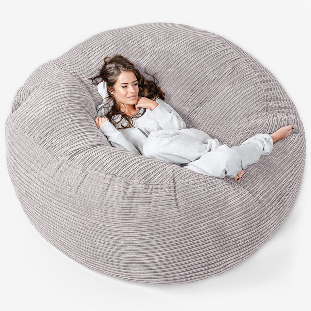 Mega-Mammoth Sofa Sitzsack XXL - Cord Silber 01