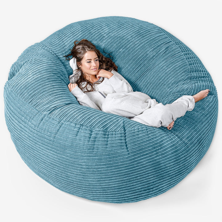 Mega-Mammoth Sofa Sitzsack XXL - Cord Türkis 01