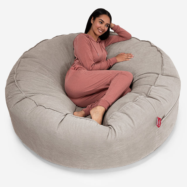 Mega-Mammoth Sofa Sitzsack XXL - Nadelstreifencord Nerzfarben 01