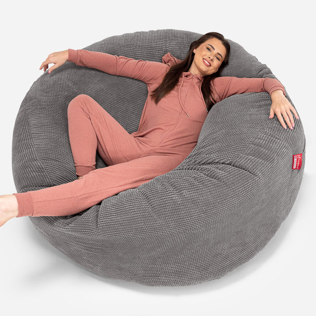 Mega-Mammoth Sofa Sitzsack XXL - Pom-Pom Anthrazit 01