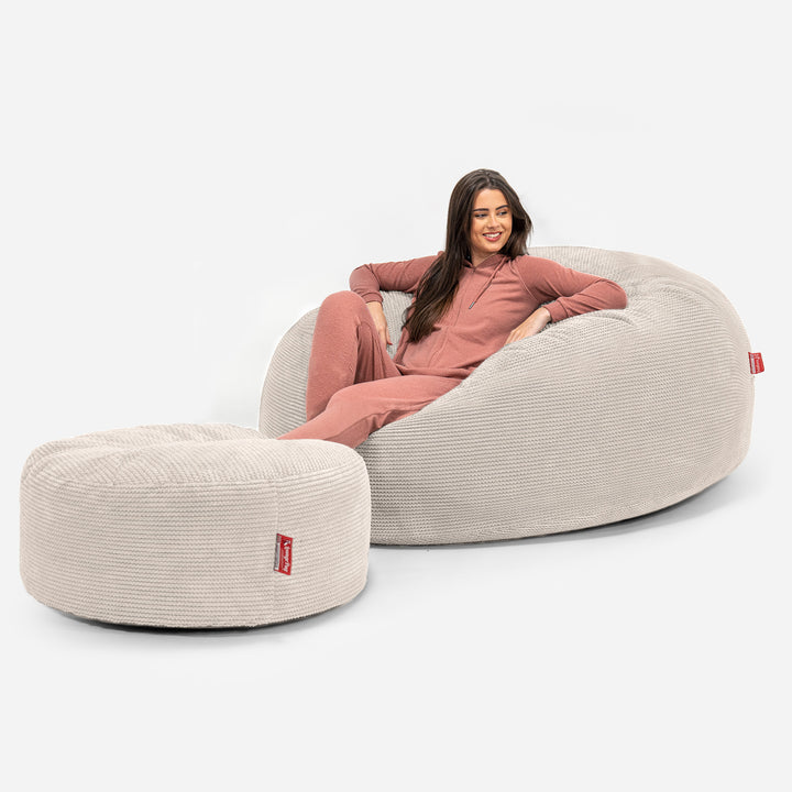 Mega-Mammoth Sofa Sitzsack XXL - Pom-Pom Creme 02