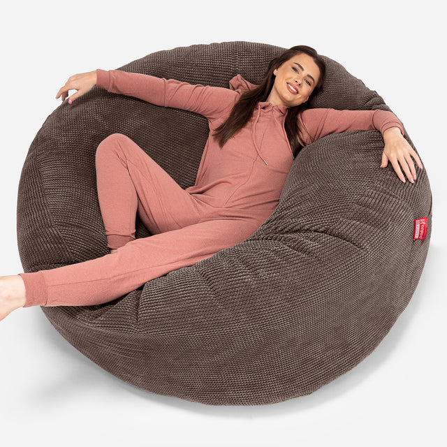 Mega-Mammoth Sofa Sitzsack XXL - Pom-Pom Schoko 01