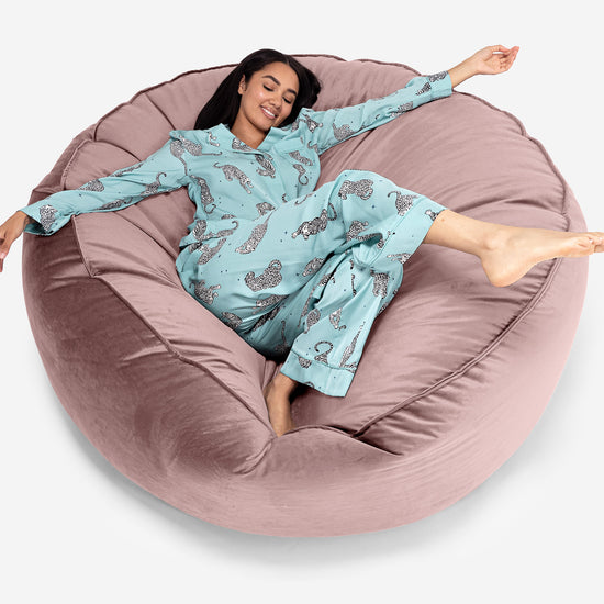 Mega-Mammoth Sofa Sitzsack XXL - Samt Pink 01