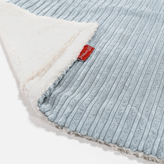 Sherpa-Decke - Cord Baby Blau 02