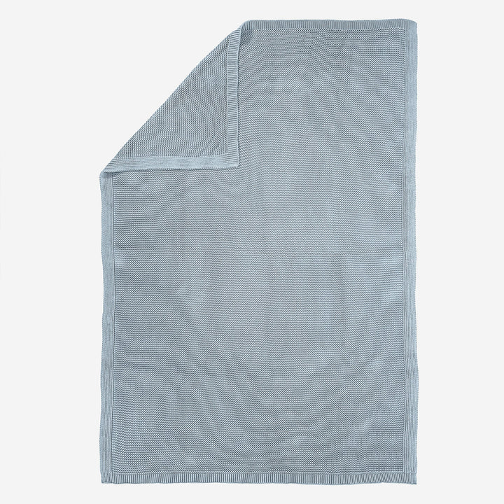 Kuscheldecke / Tagesdecke - 100% Baumwoll Ellos Misty Blau 03