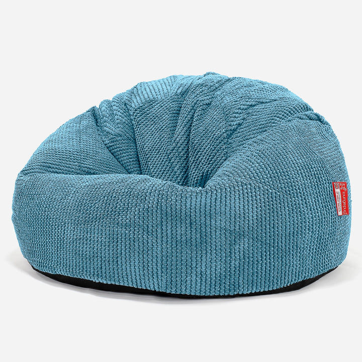 CloudSac 200 XXL Memory-Schaum Kinder Sitzsack 2-12 jahren - Pom-Pom Türkis 01