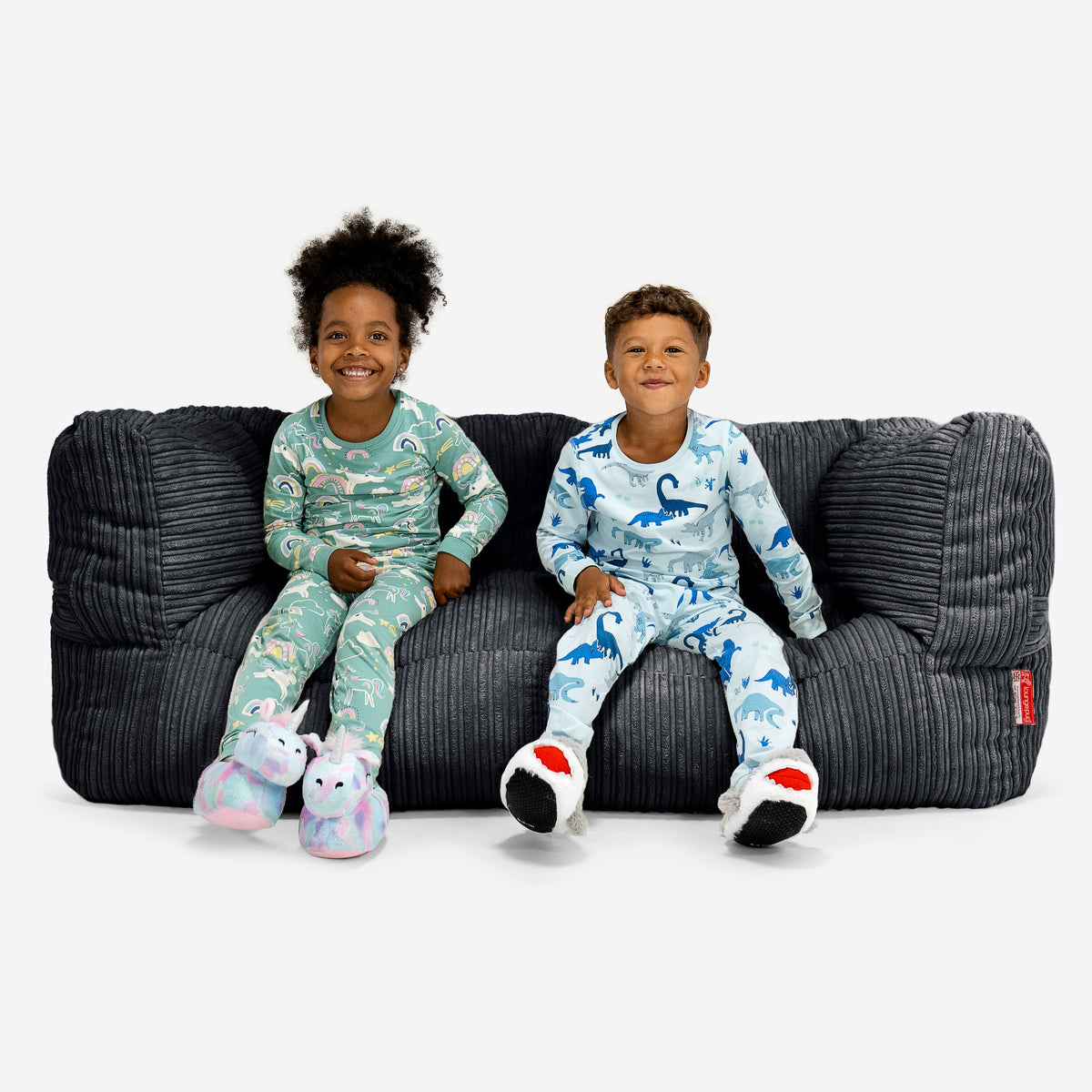 Lounge Pug Sofa Sitzsack Sitzsack Original 2 Big Cord für Kinder– Kinder Schwarz DE Sitzer Riesen Bertha Sofa Albert