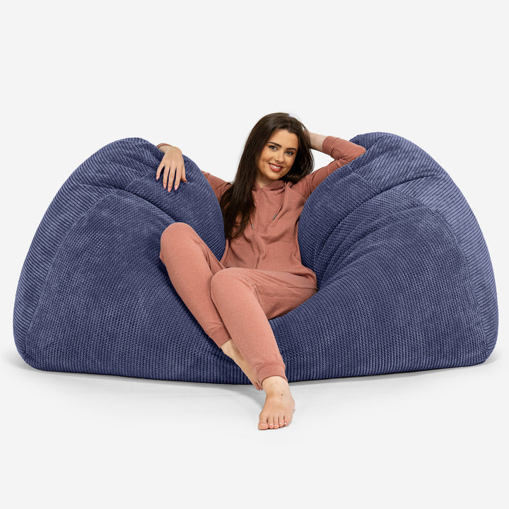 Riesen Sitzsack Couch - Pom-Pom Lila 02