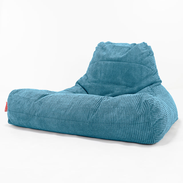 Riesen Sitzsack Lounge Sessel - Pom-Pom Türkis 01