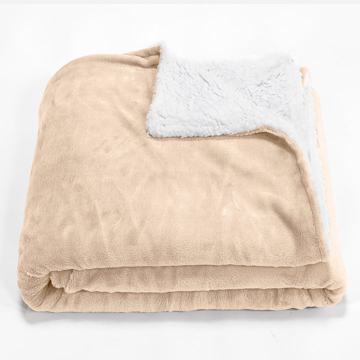 Sherpa-Decke - Sherpa-Fleece Creme 01