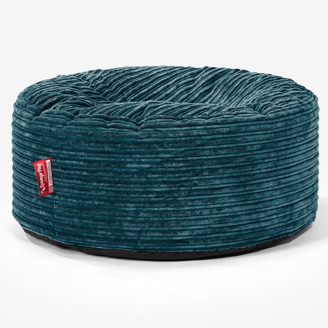 Sitzhocker Pouf - Cord Blaugrün 01