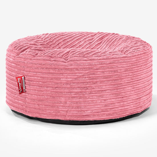 Sitzhocker Pouf - Cord Koralle 01