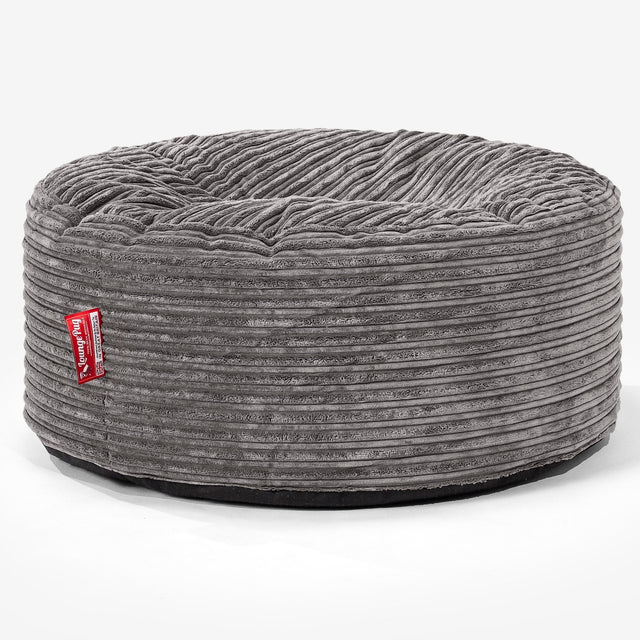 Sitzhocker Pouf - Cord Schiefergrau 01