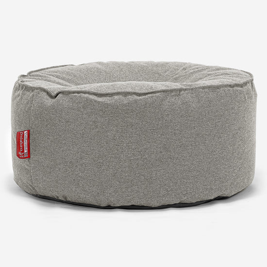 Sitzhocker Pouf - Interalli Wolle Silber 01