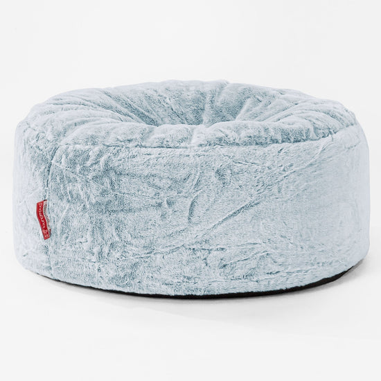 Sitzhocker Pouf - Kaninchen Kunstfell Pastellblau 01