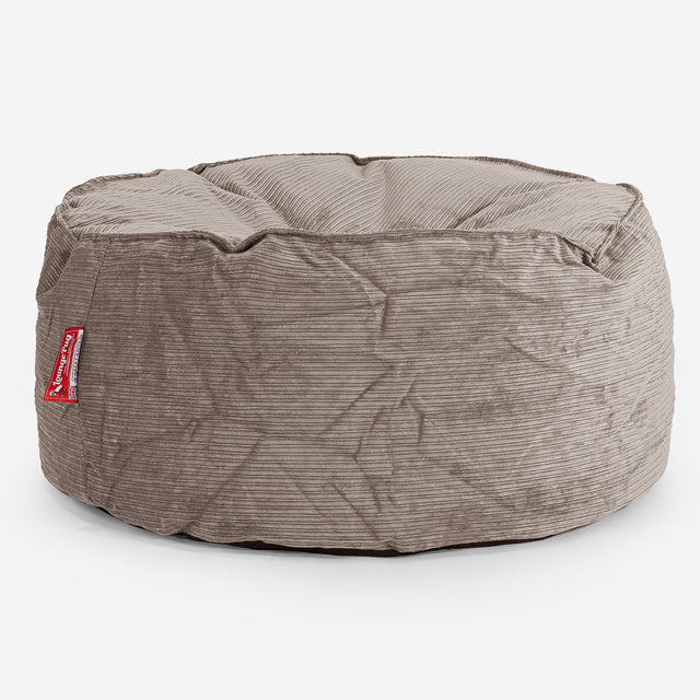 Sitzhocker Pouf - Nadelstreifencord Nerzfarben 01