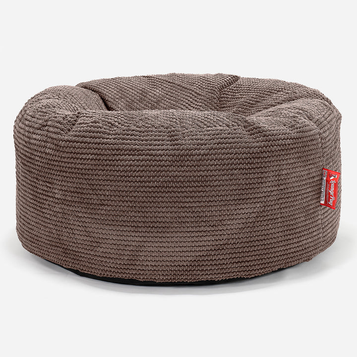 Sitzhocker Pouf - Pom-Pom Schoko 01