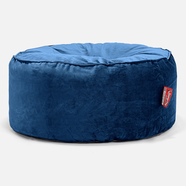 Sitzhocker Pouf - Samt Marineblau 01