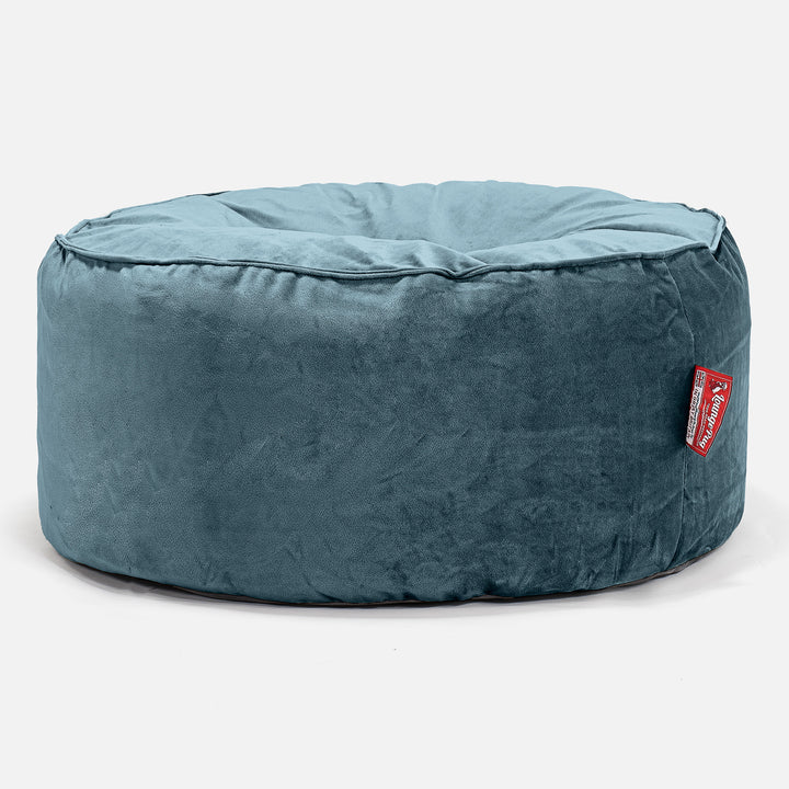 Sitzhocker Pouf - Samt Türkis 01