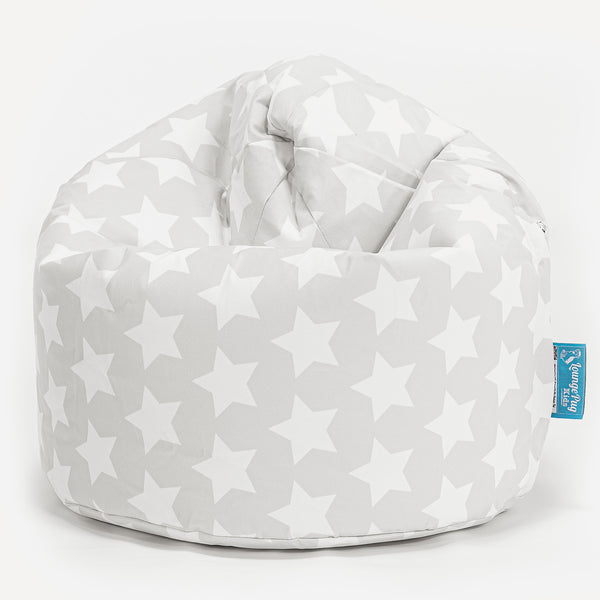 Sitzsack Kinder 2-6 jahren - Druck Grau Star Fabric Close-up Image