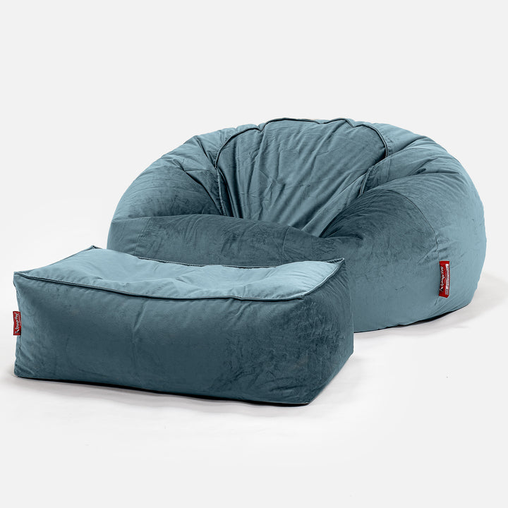 Sitzsack Sofa - Samt Türkis 02