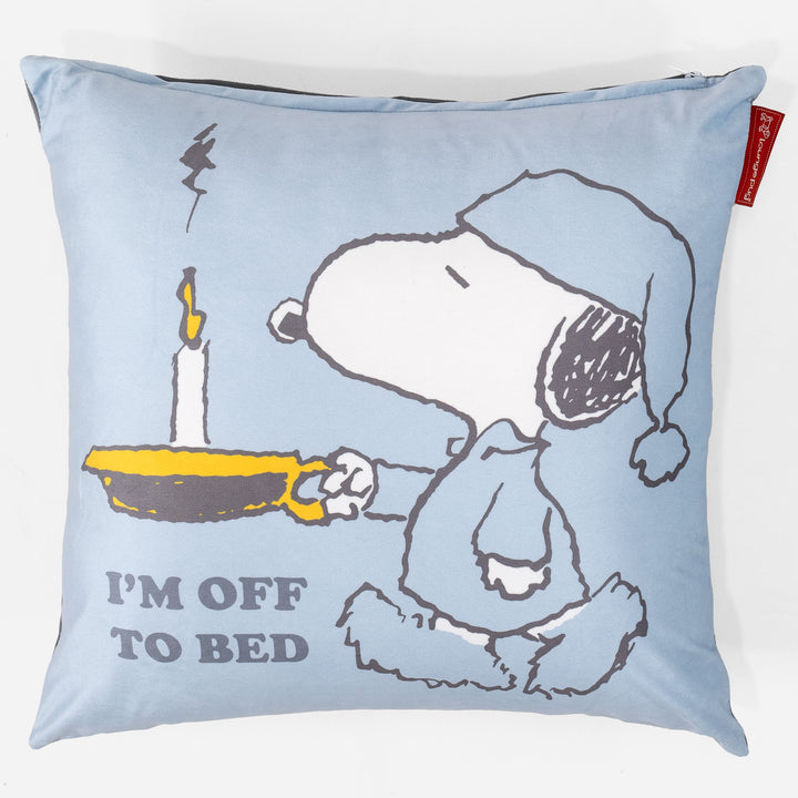 Snoopy Dekokissen / Sofa Kissenbezug 47 x 47cm - Schlafenszeit 01