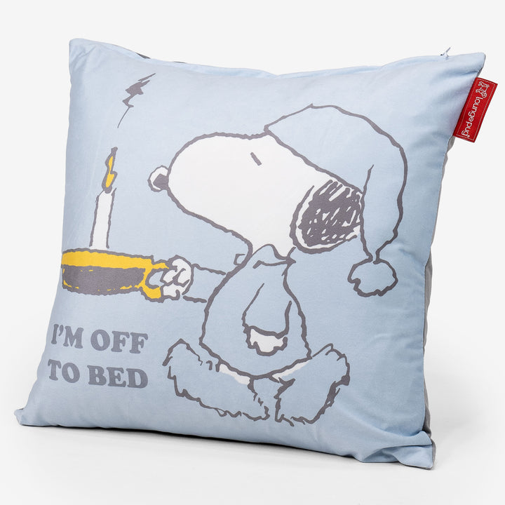 Snoopy Dekokissen / Sofa Kissenbezug 47 x 47cm - Schlafenszeit 03