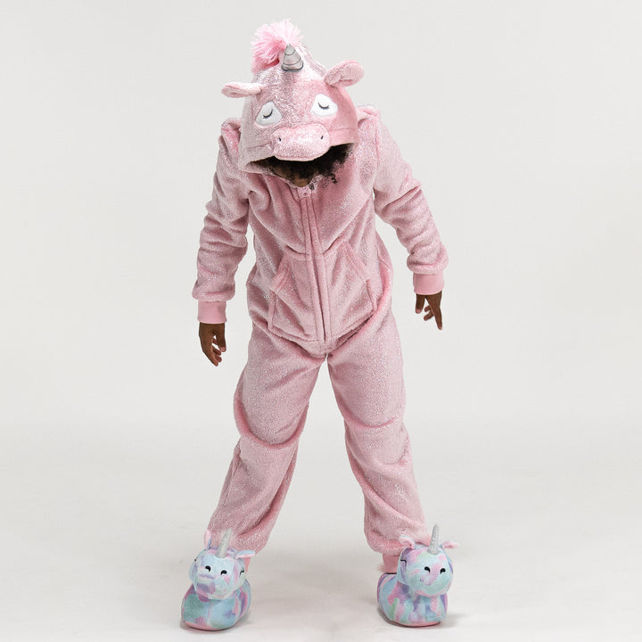 Weicher Fleece Einhorn-Onesie für Kinder 04